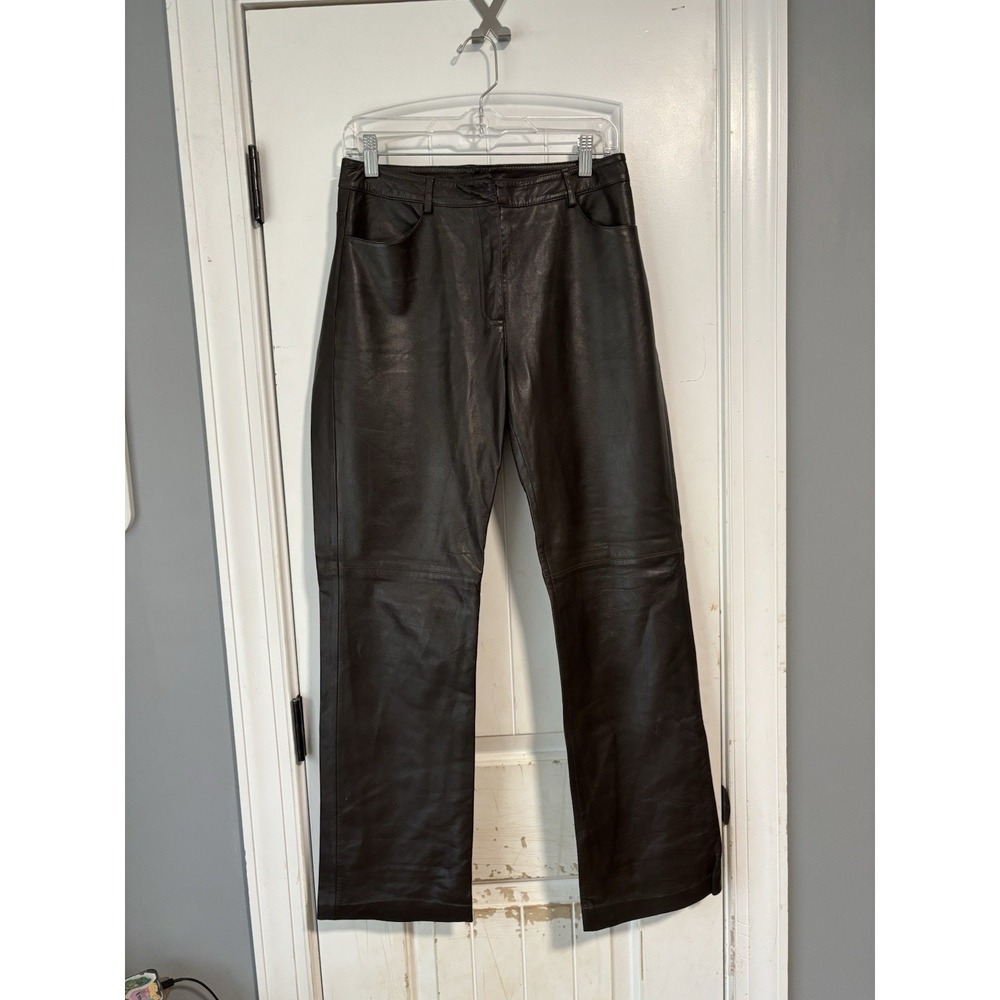 VAKKO Sports Womens Dark Brown‎ Leather Pants Size 6